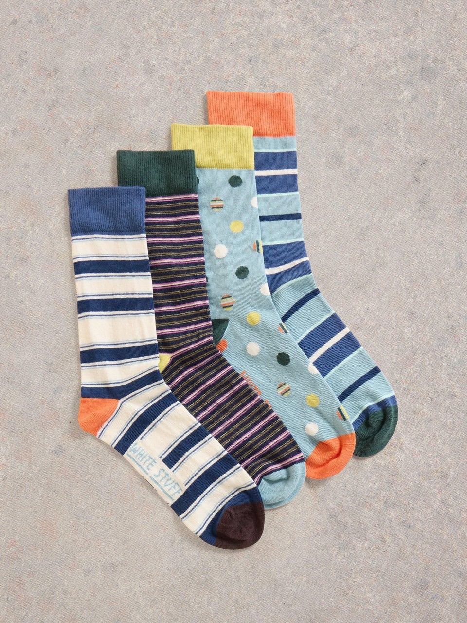 4er-Pack Socken mit Streifen