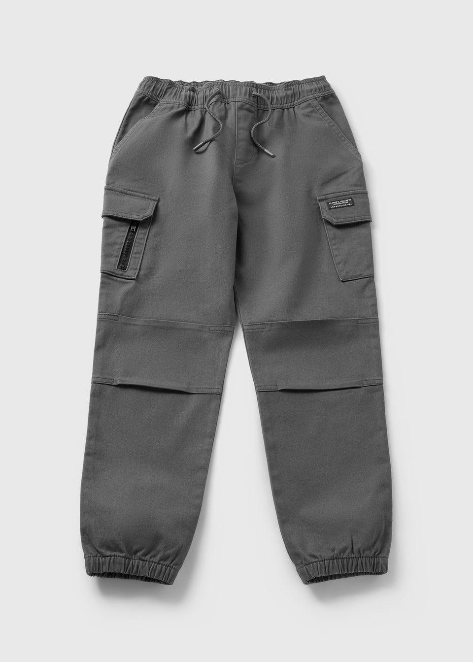 Boys Grey Cargo Twill Trousers (7-15yrs)