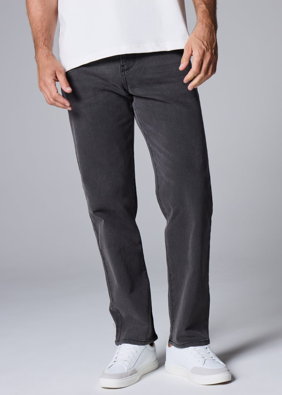 Grey Straight Jeans