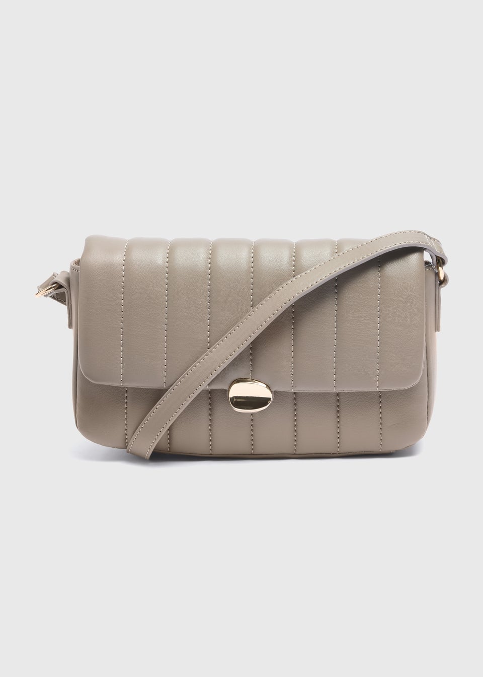 Beige Quilt Shoulder Bag
