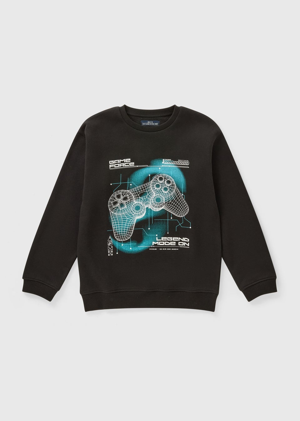 Boys Black Gamer Sweatshirt (7-15yrs)