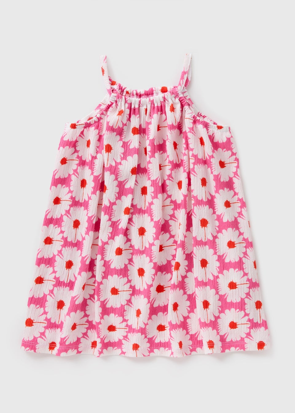 Girls Pink Daisy Halterneck Dress (1-7yrs)