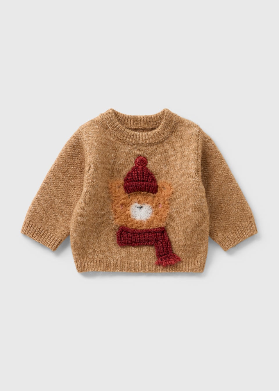 Baby Brown Cosy Bear Jumper (Newnron-23mths)