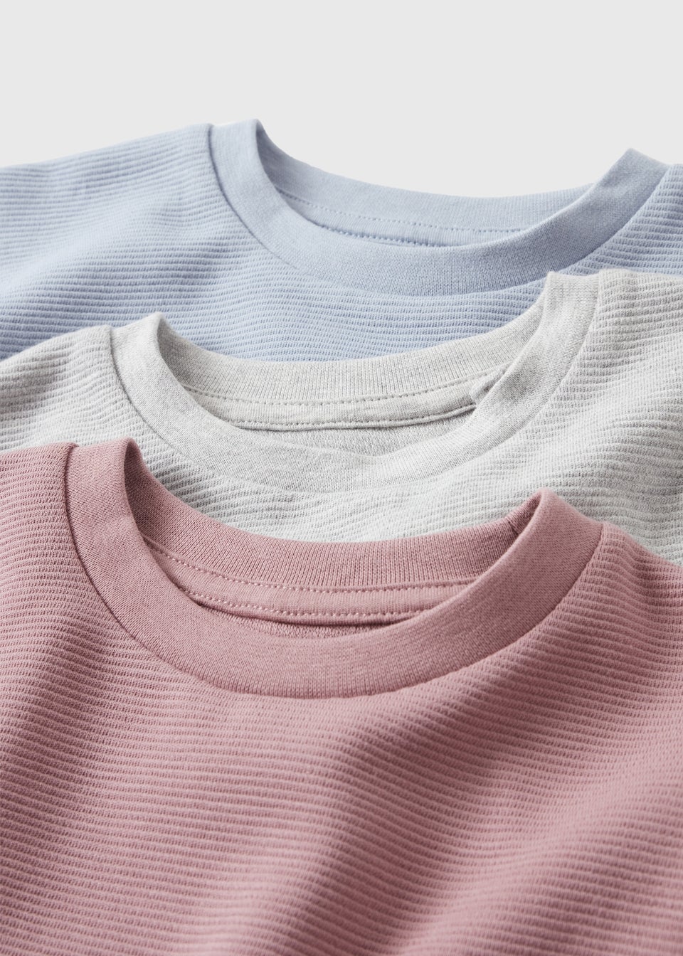 3 Pack Boys Multicolour Ribbed Long Sleeve Top (1-7yrs)