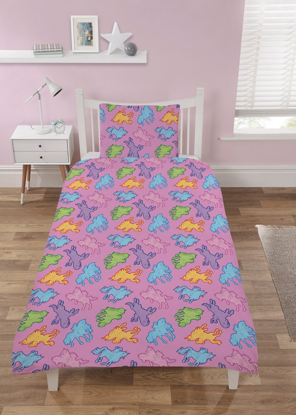 Unicorn Academy Purple Bed Set
