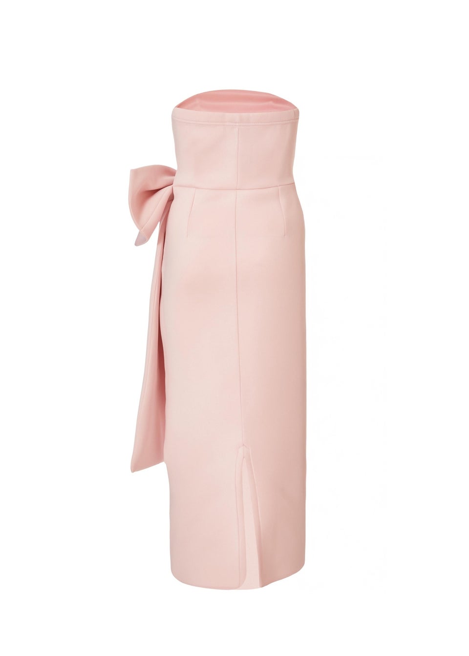 Quiz Pink Strapless Bow Midaxi Dress