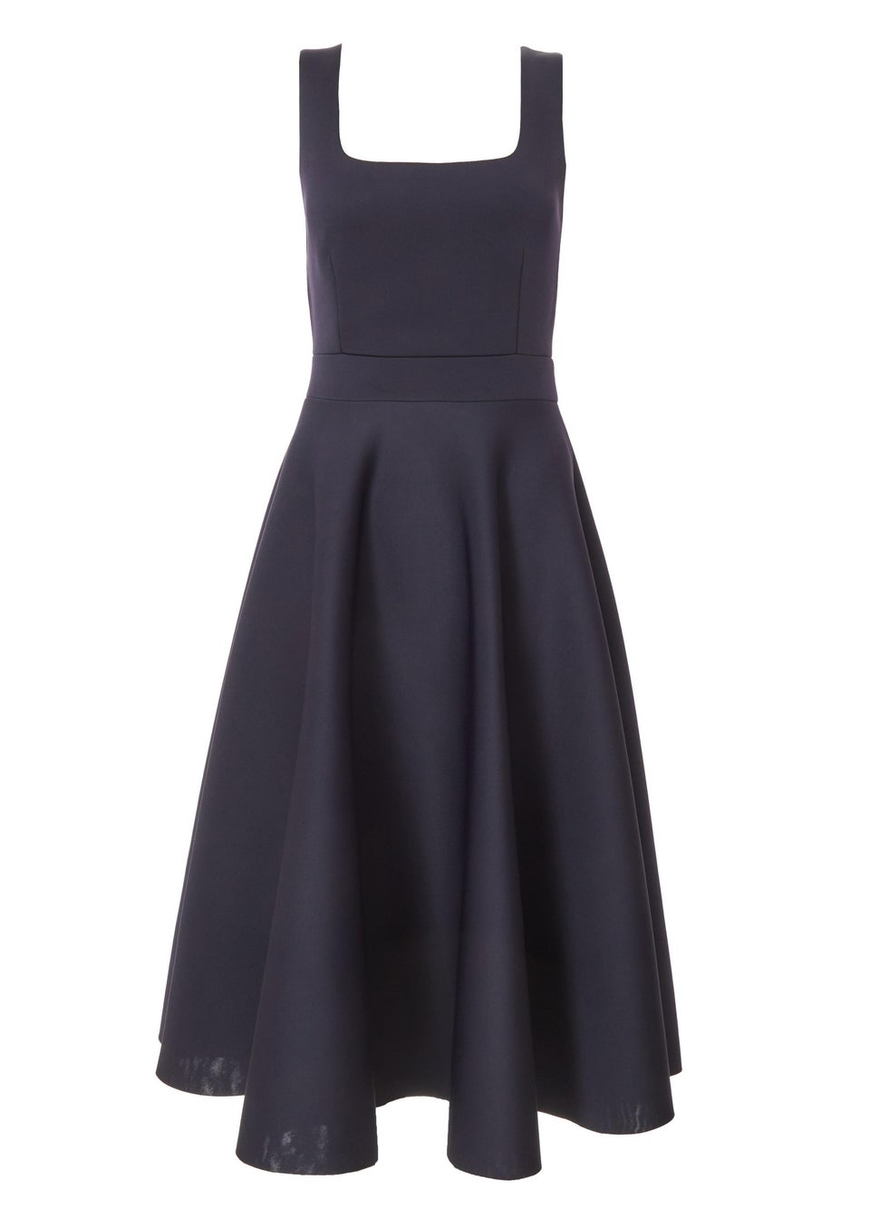 Quiz Navy Square Neckline Skater Dress