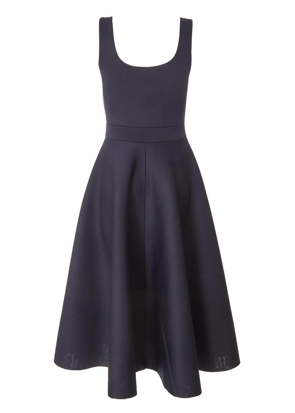 Quiz Navy Square Neckline Skater Dress