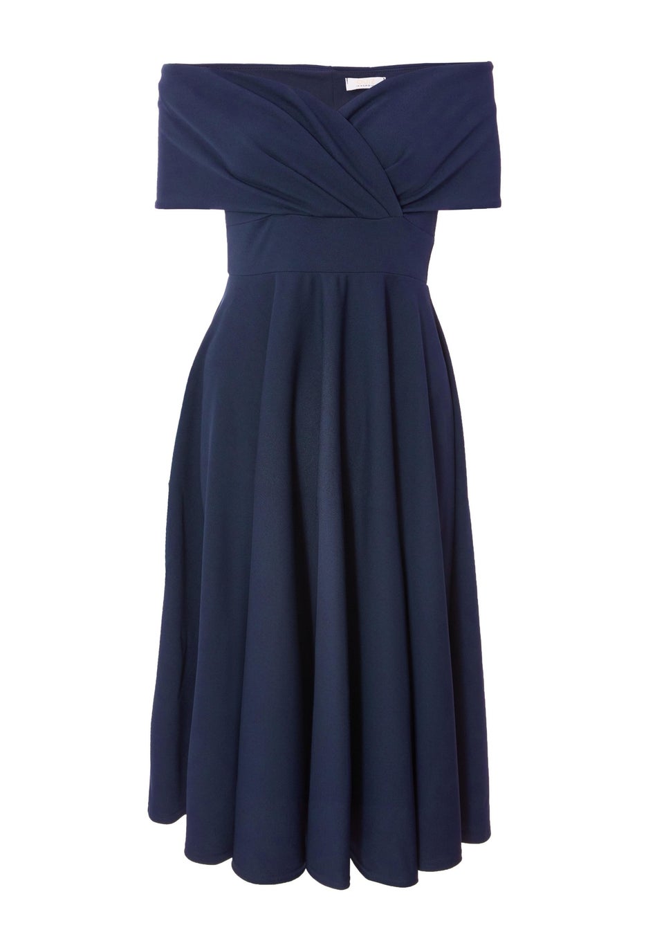 Quiz Navy Bardot Midi Dress