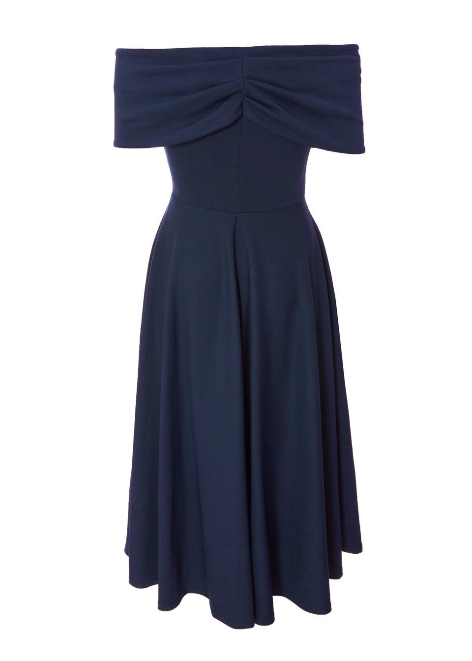 Quiz Navy Bardot Midi Dress