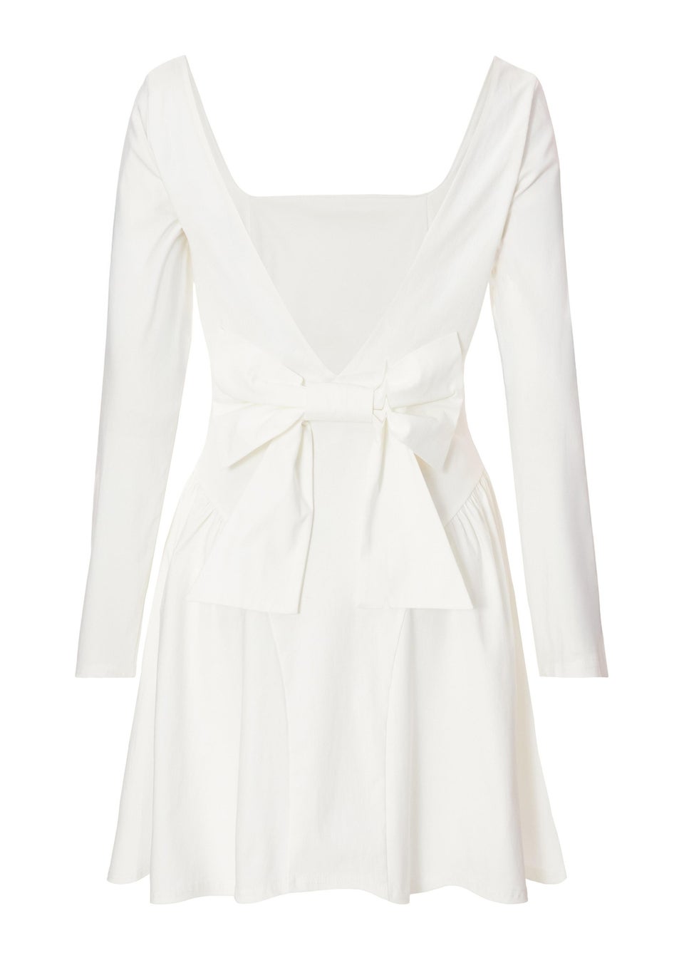 Quiz White Bow Back Skater Dress