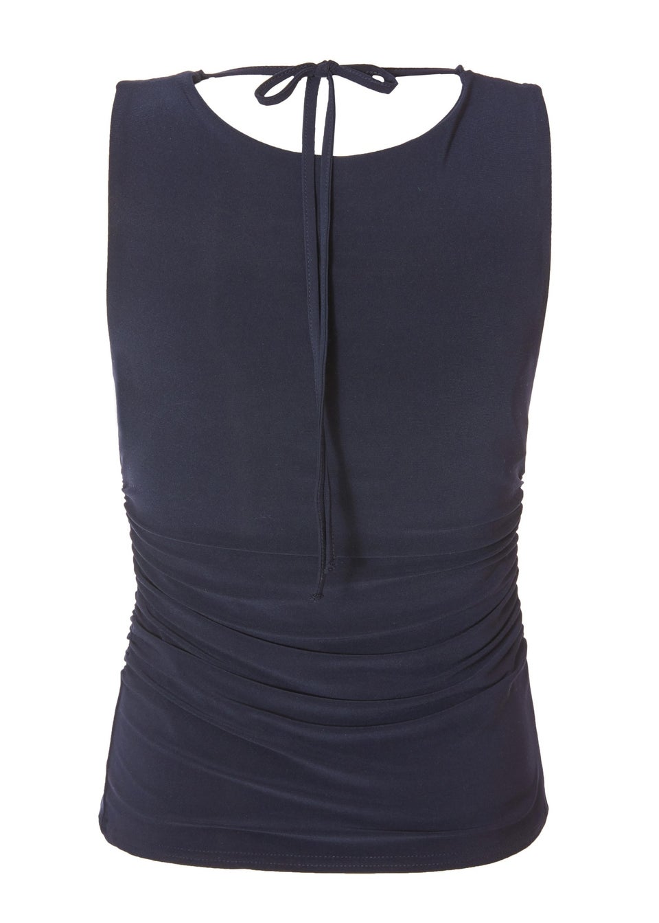 Quiz Navy Drape Back Top