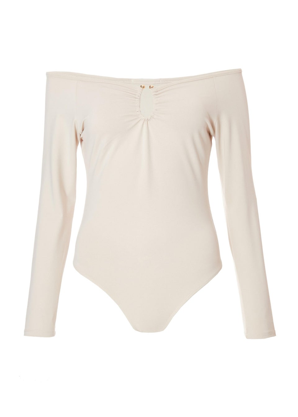 Quiz Cream Bardot Bodysuit