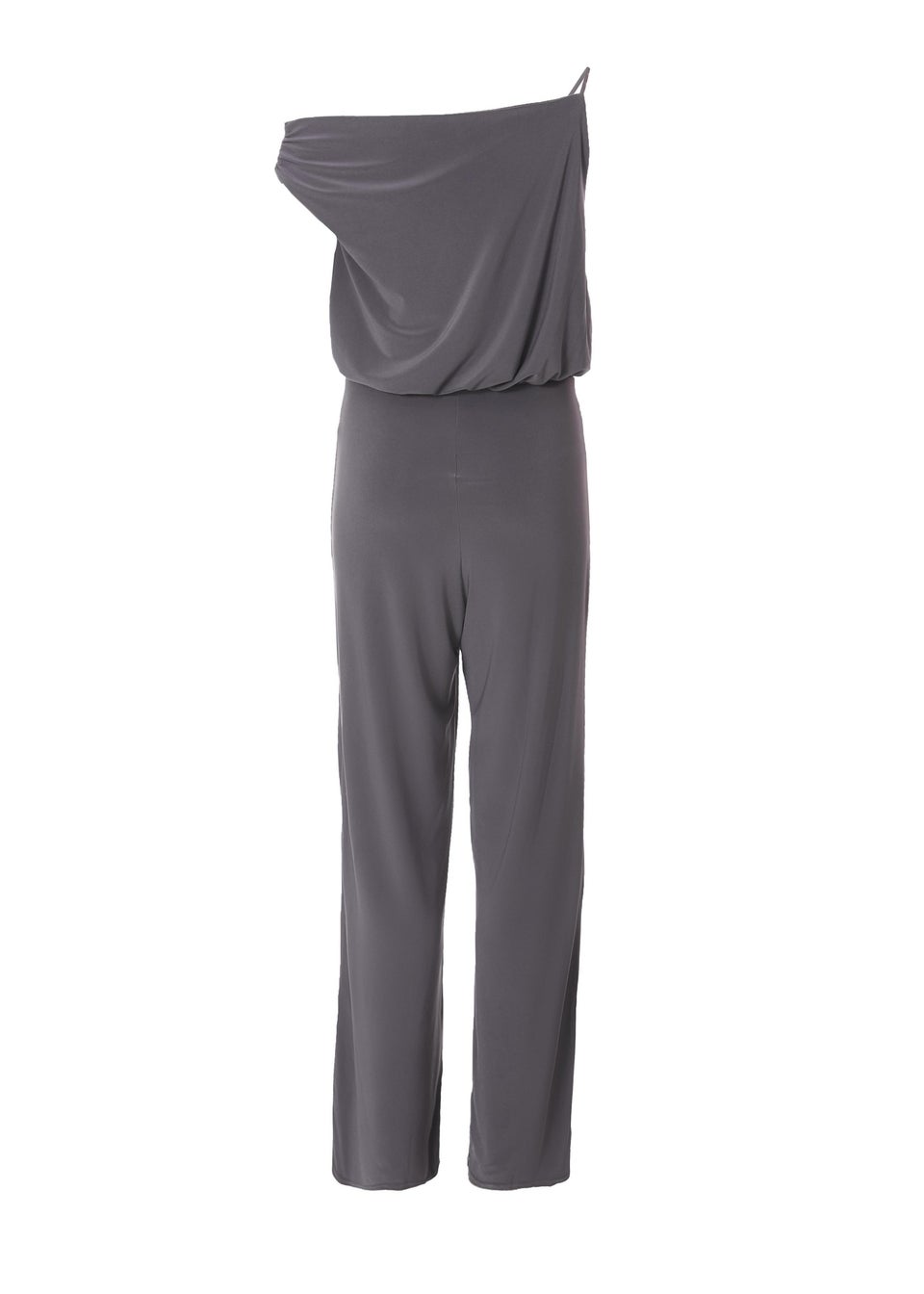 Quiz Charcoal Asymmetric Draped Jumpsuit