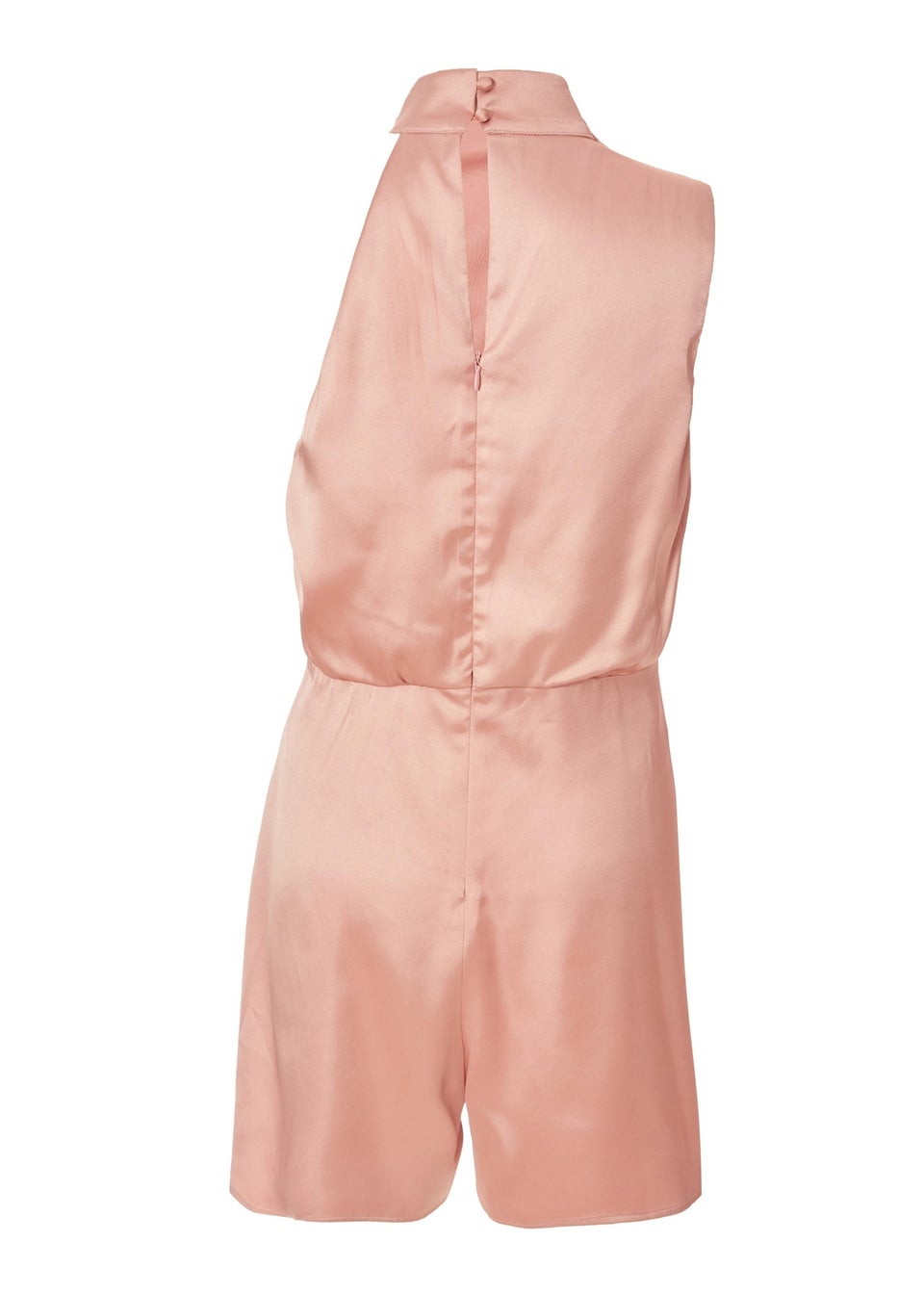 Quiz Apricot Satin Asymmetric Playsuit