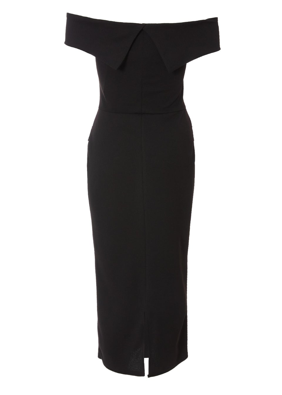 Quiz Black Bardot Midaxi Dress