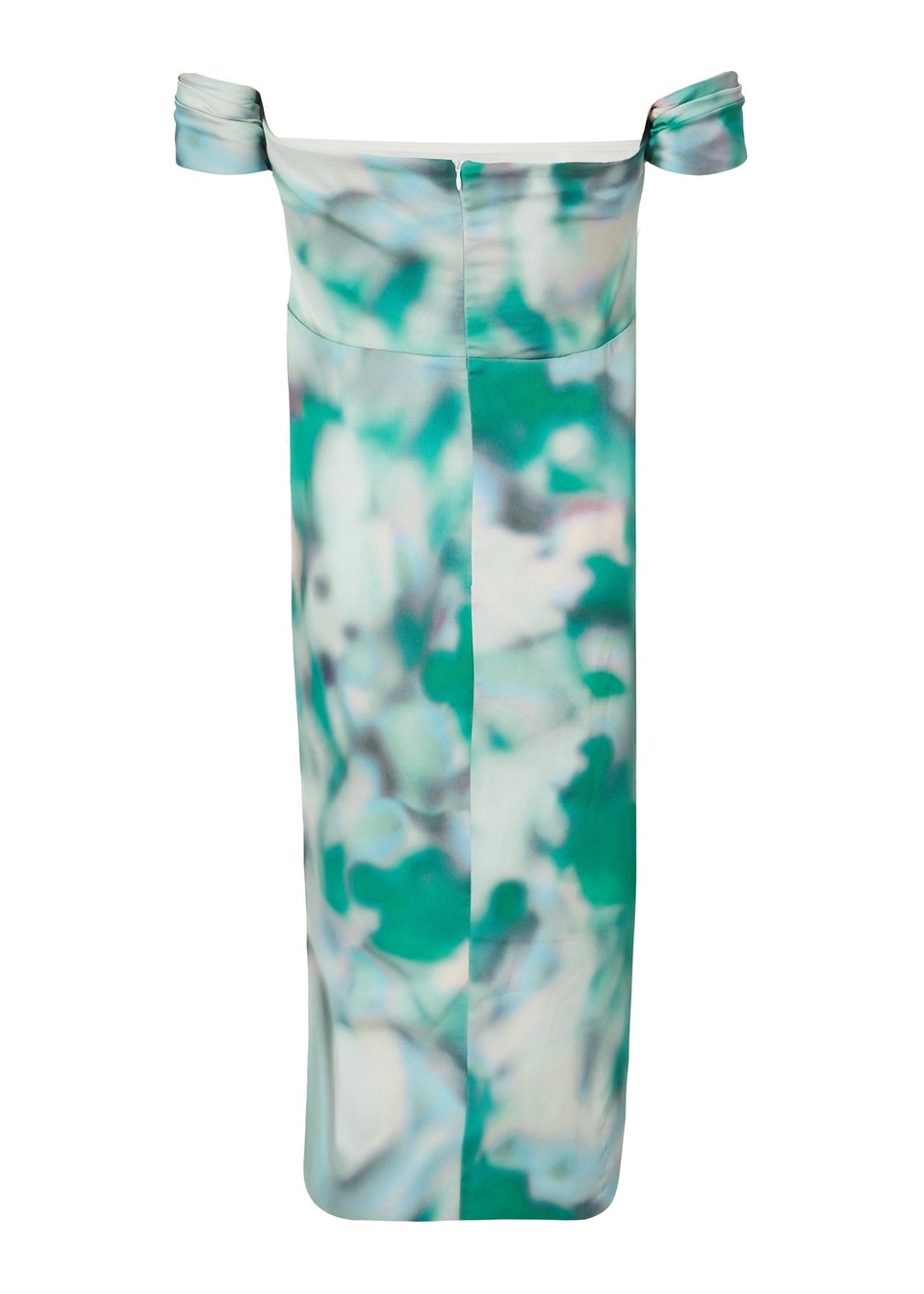 Quiz Multi Curve Satin Tie Dye Midi Dress