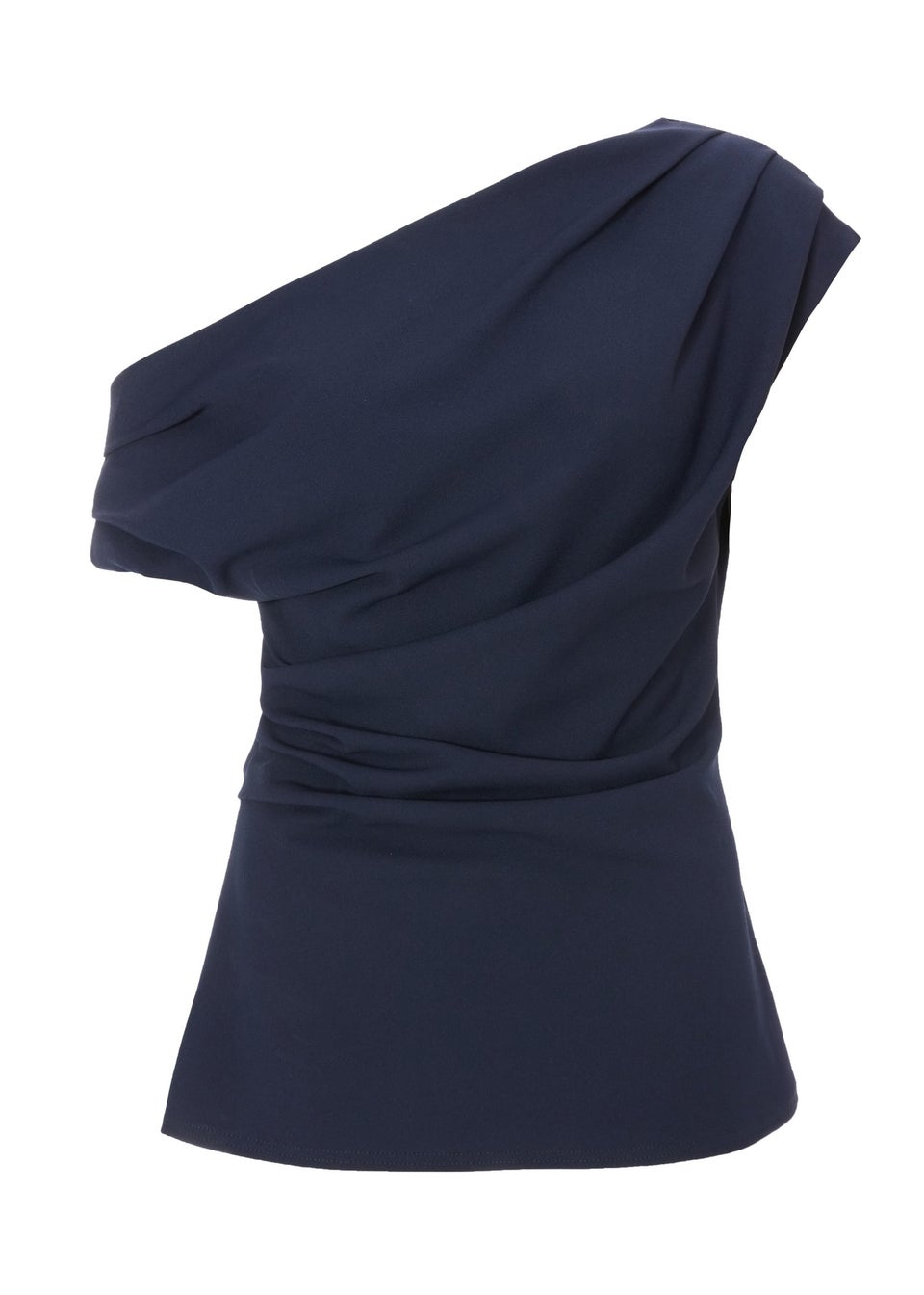 Quiz Navy Drape Neck Top