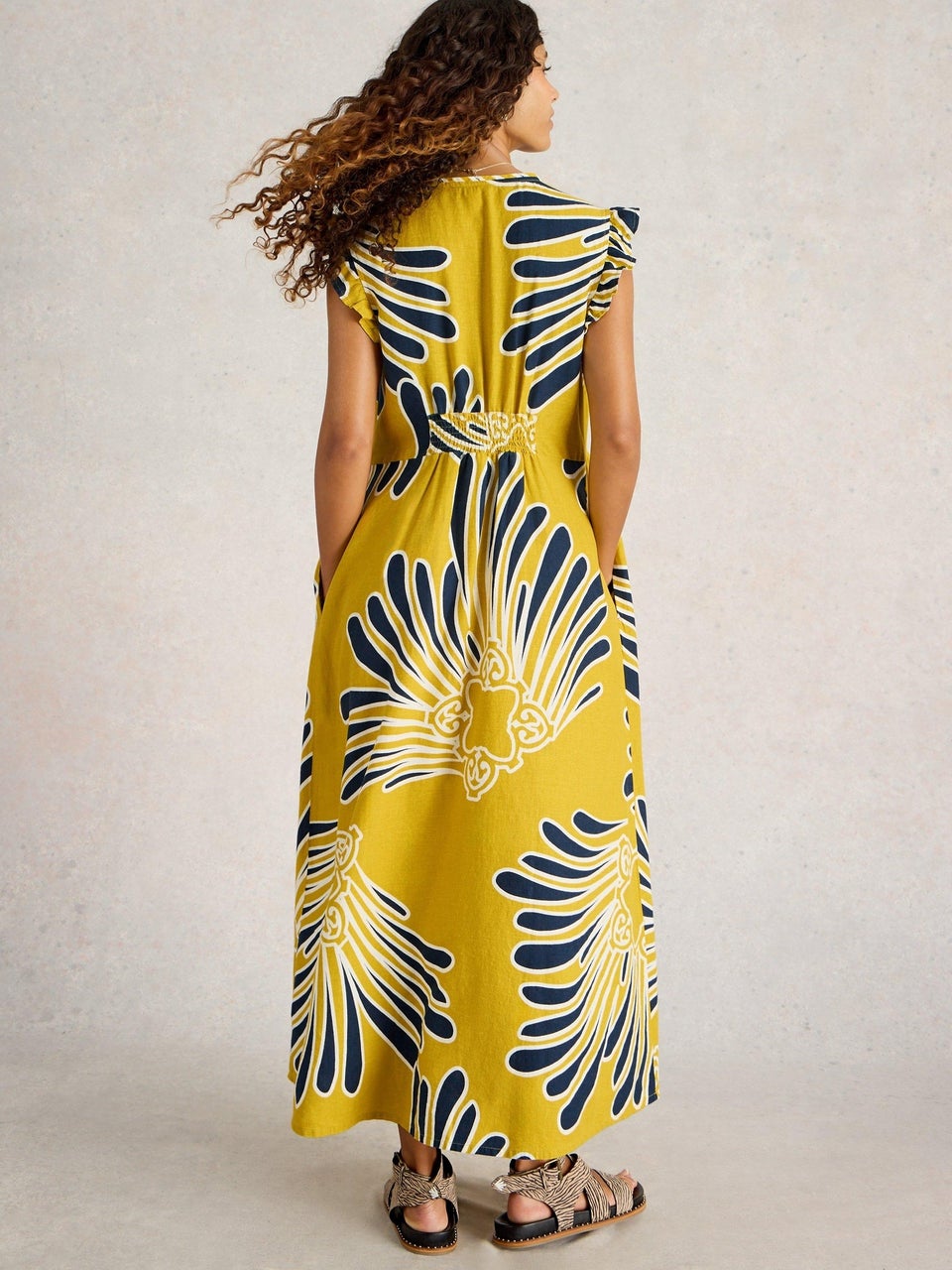 Maxikleid Lorna aus Leinenmischung