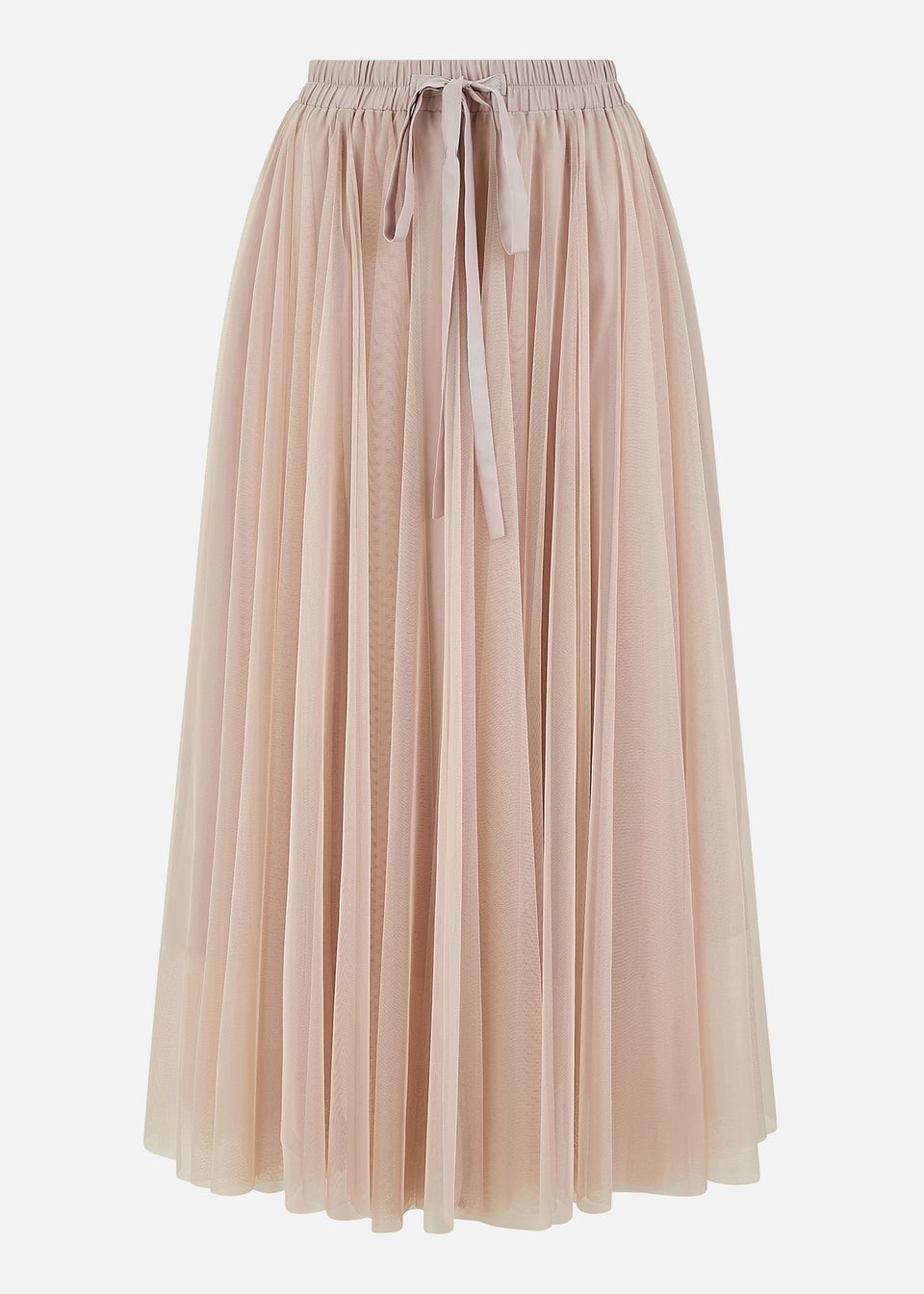 Yumi Blush Pink Mesh Tulle Skirt