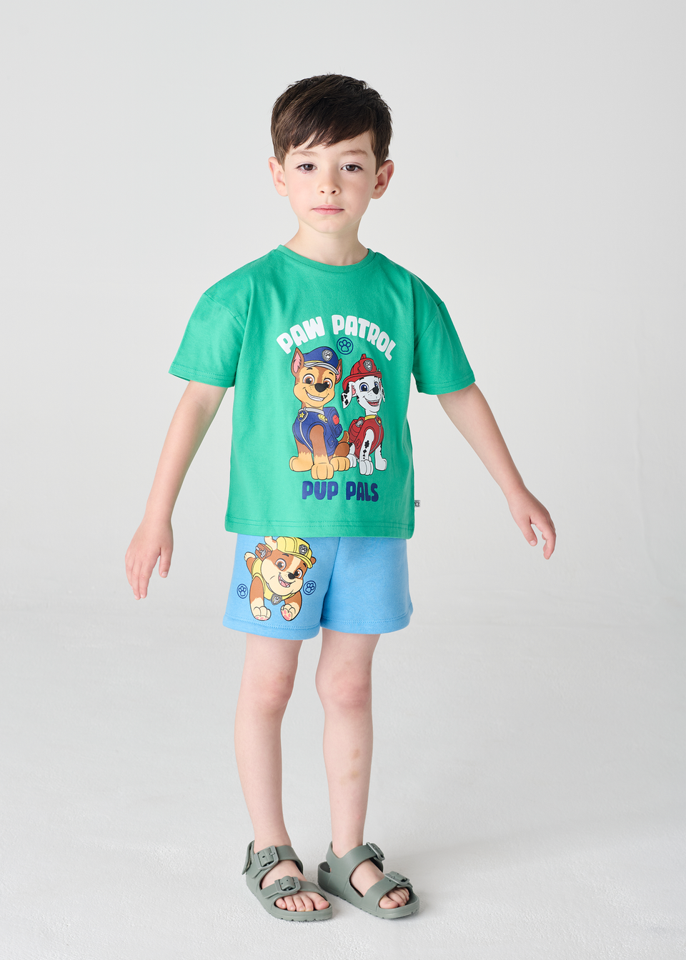 Brand Threads Paw Patrol Green Boys Daywear Set (3-6 years)
