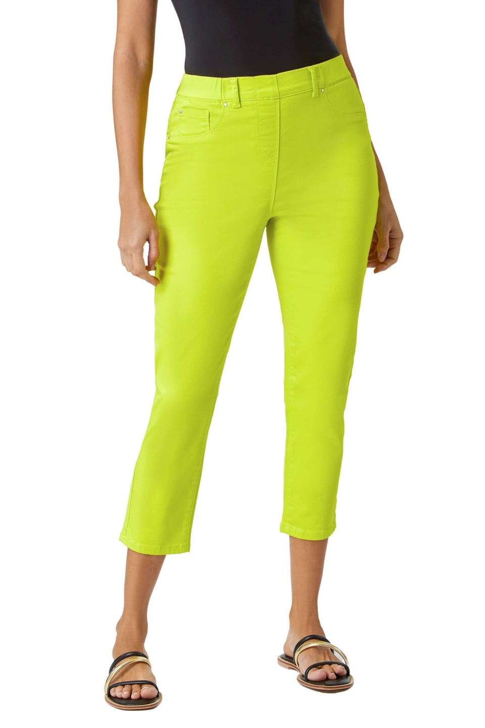 Roman Lime Cropped Stretch Denim Jegging