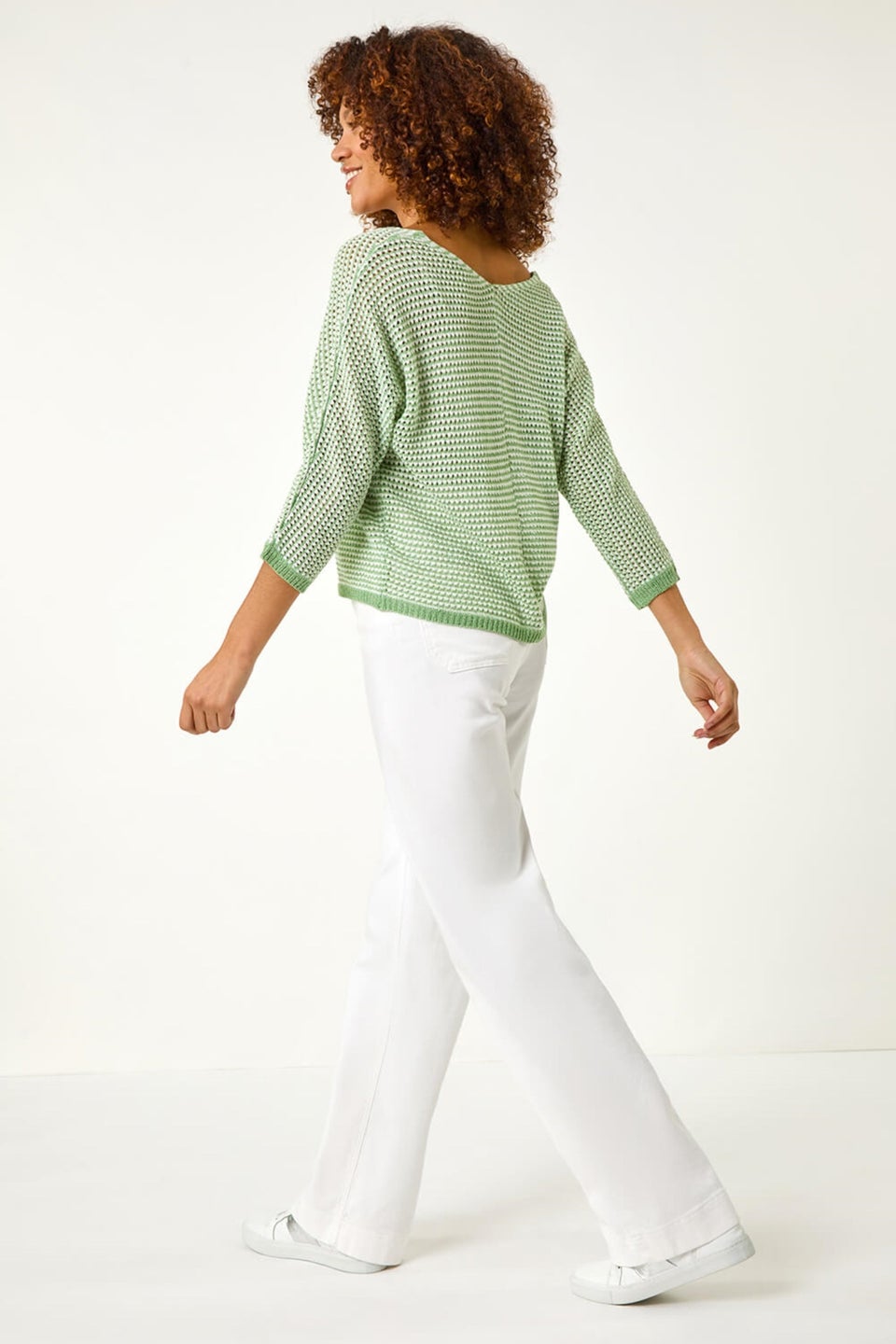 Roman Green Stitch Detail Knit Jumper