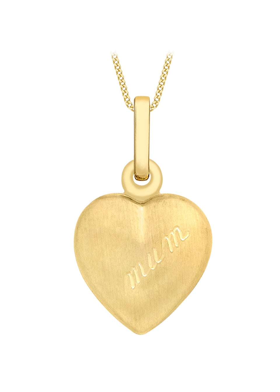 Golden Moments 9ct Yellow Gold 'Mum' Satin Heart Locket