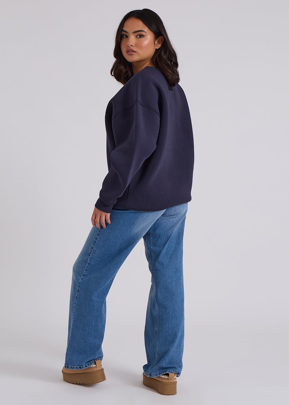 Urban Bliss Navy Berkeley Oversized Sweatshirt