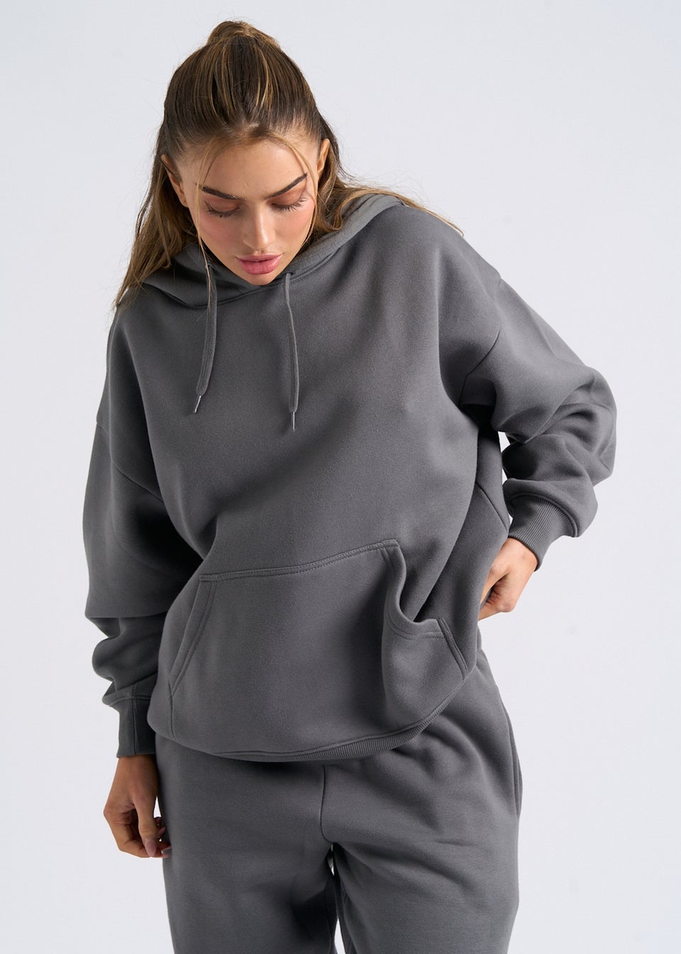 Urban Bliss Charcoal Oversized Hoodie