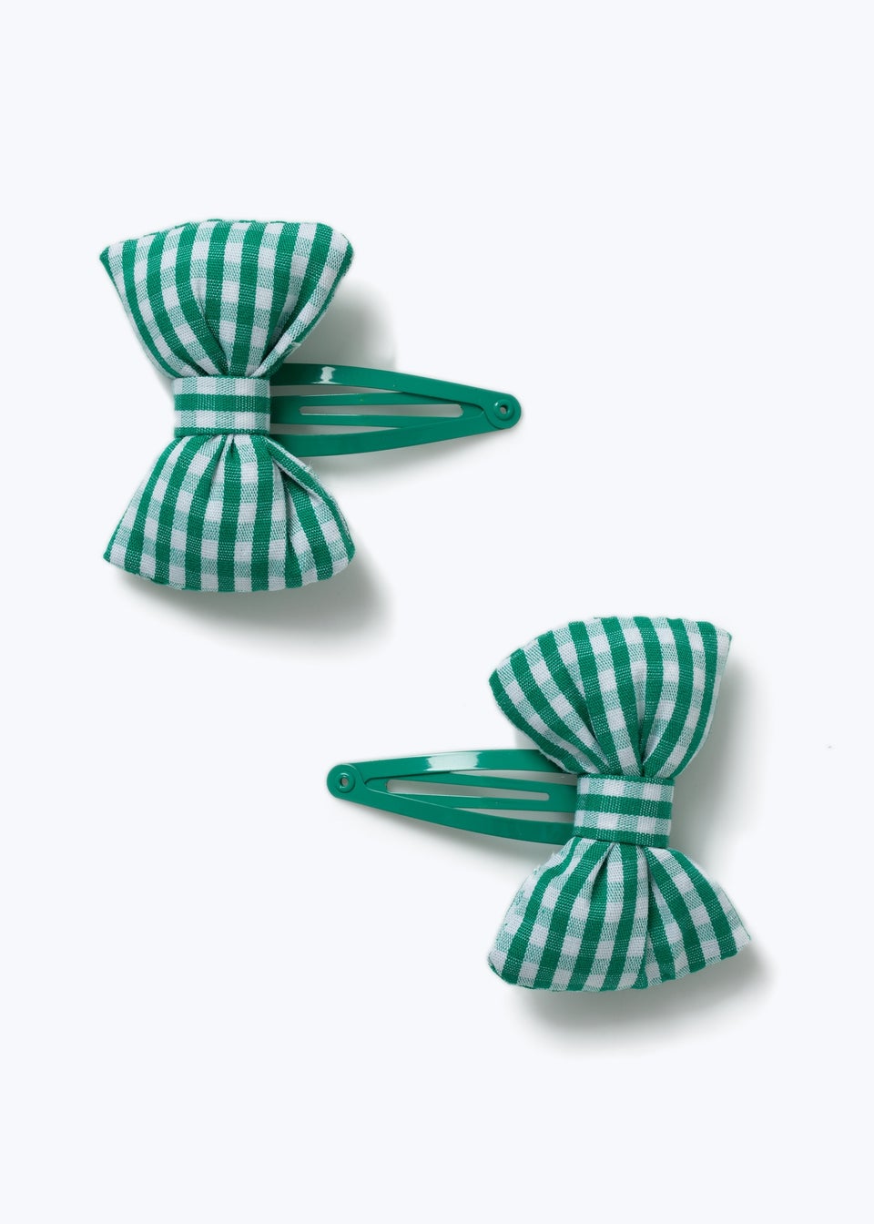 Flitzy Back To School Green Puff Bow Clips