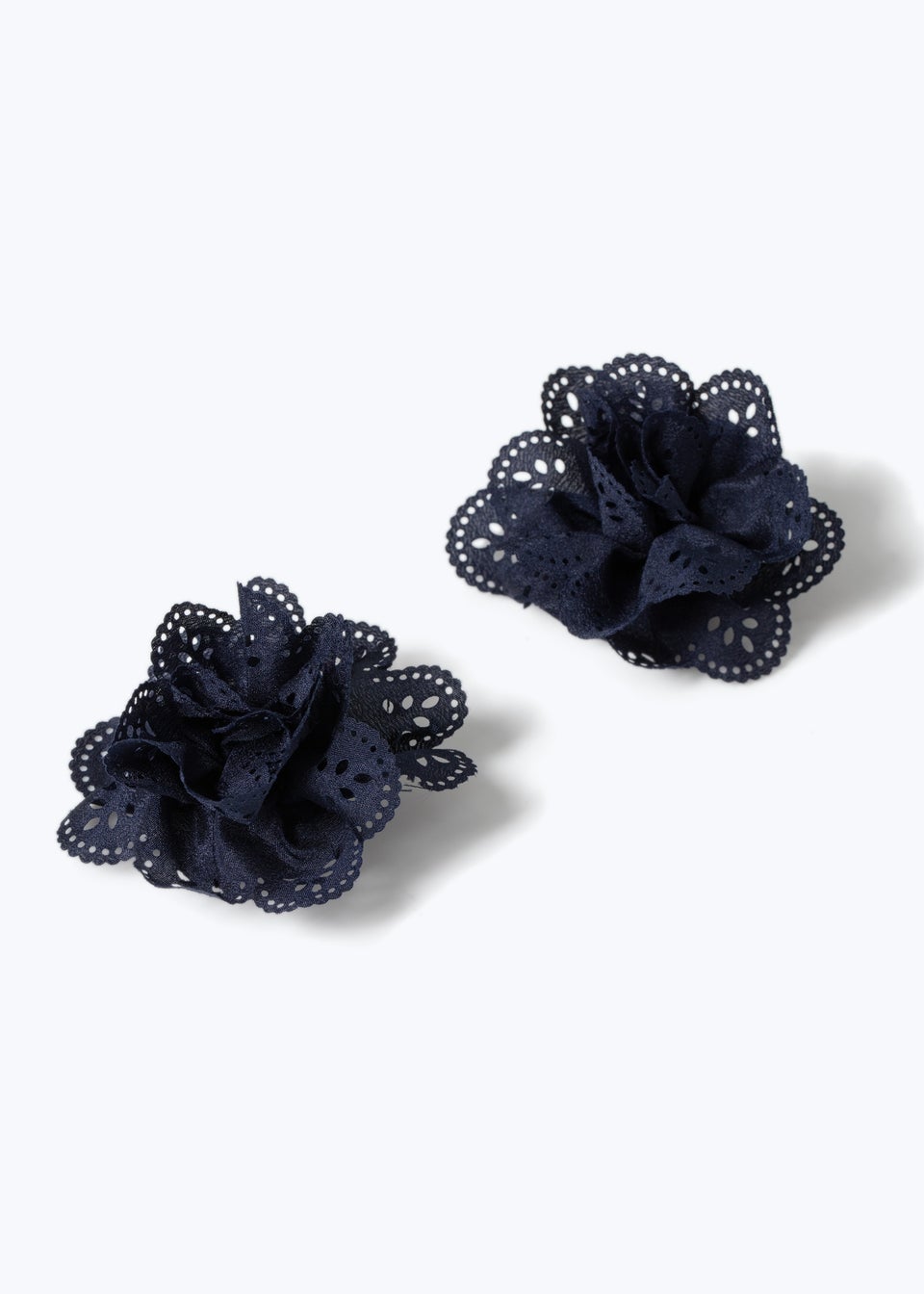 Flitzy Back To School Navy Flower Clips