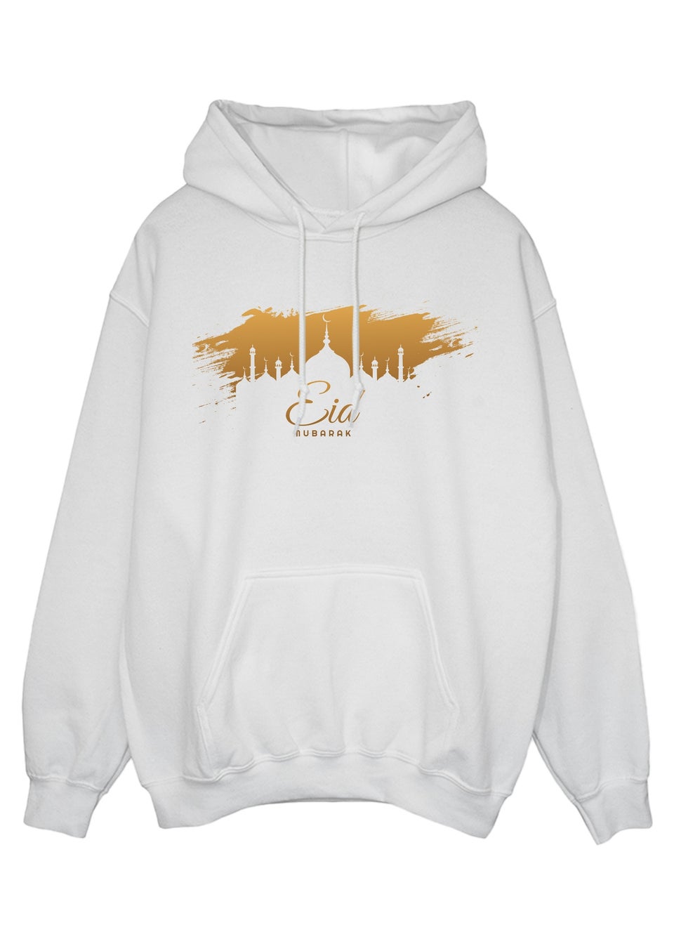 Brands In Eid Mosque Skyline White Hoodie
