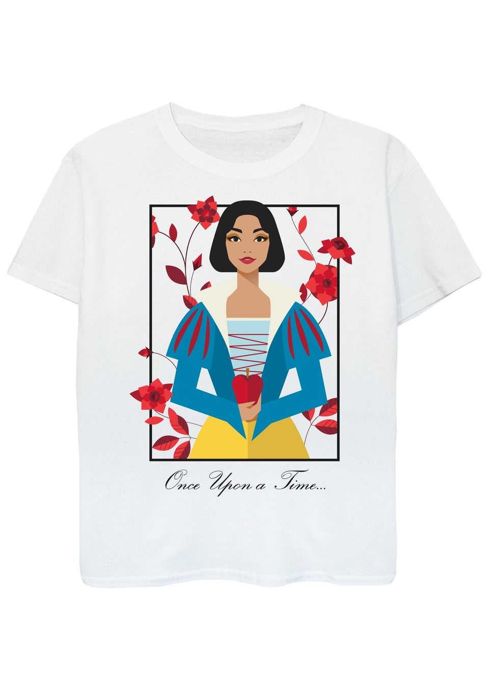 Disney Snow White Once Upon a Time Girls White T-Shirt (3-13 Years)