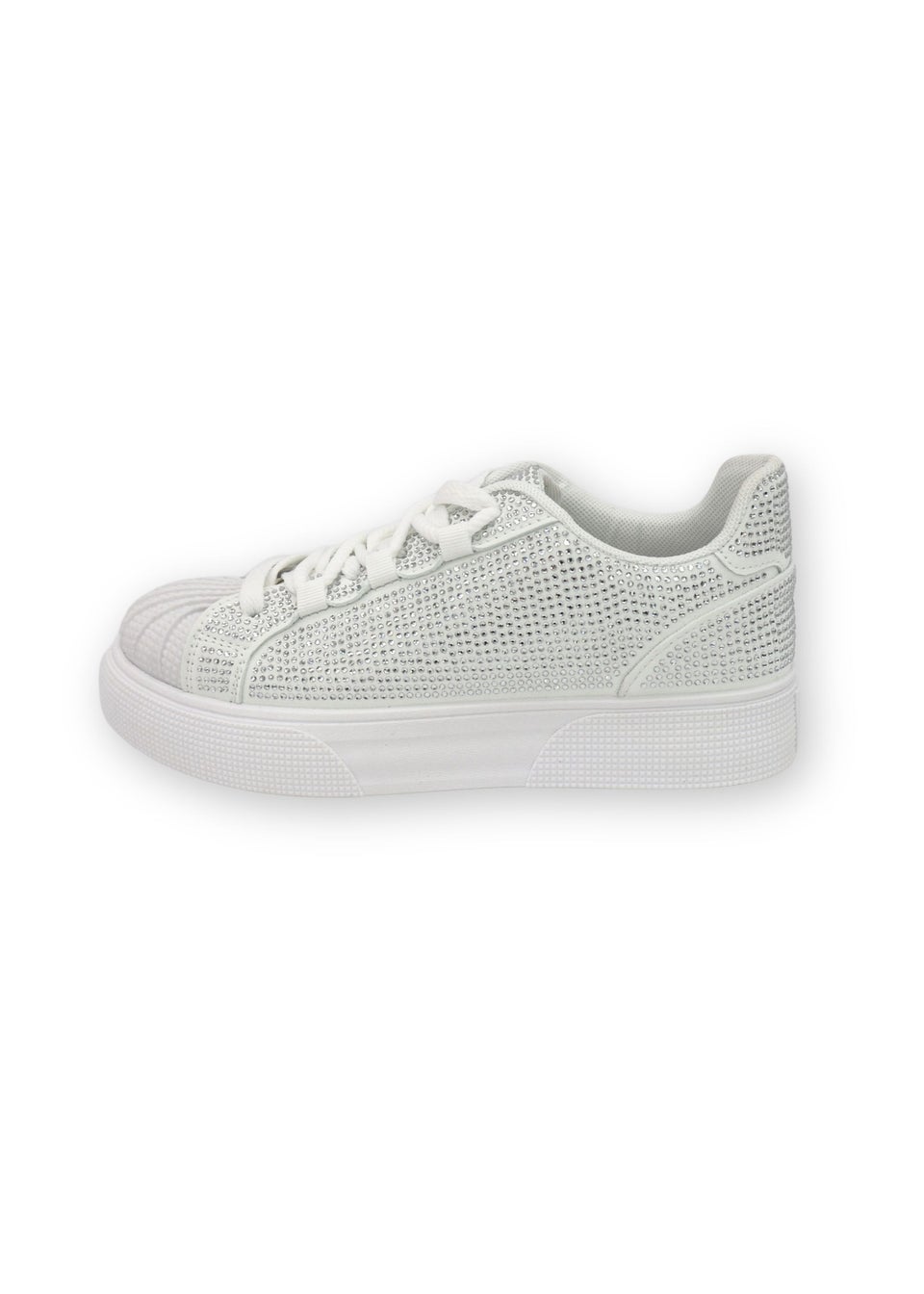 Love Lemonade White Sparkly Crystal Eternal Trainers