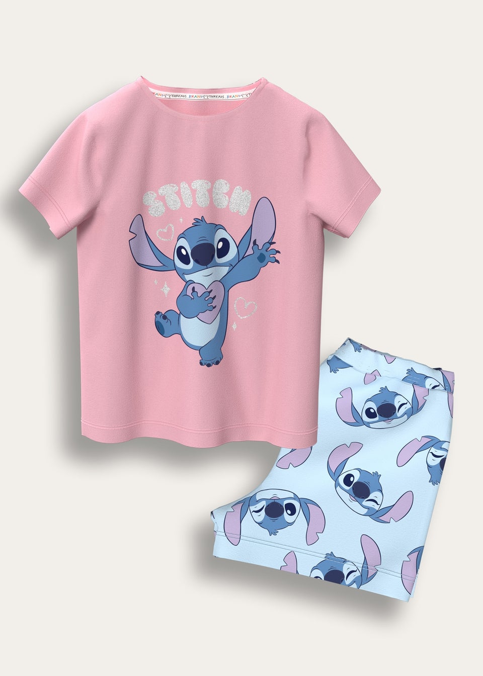 Disney Blue Stitch Short Pyjama Set (7-12 Years)