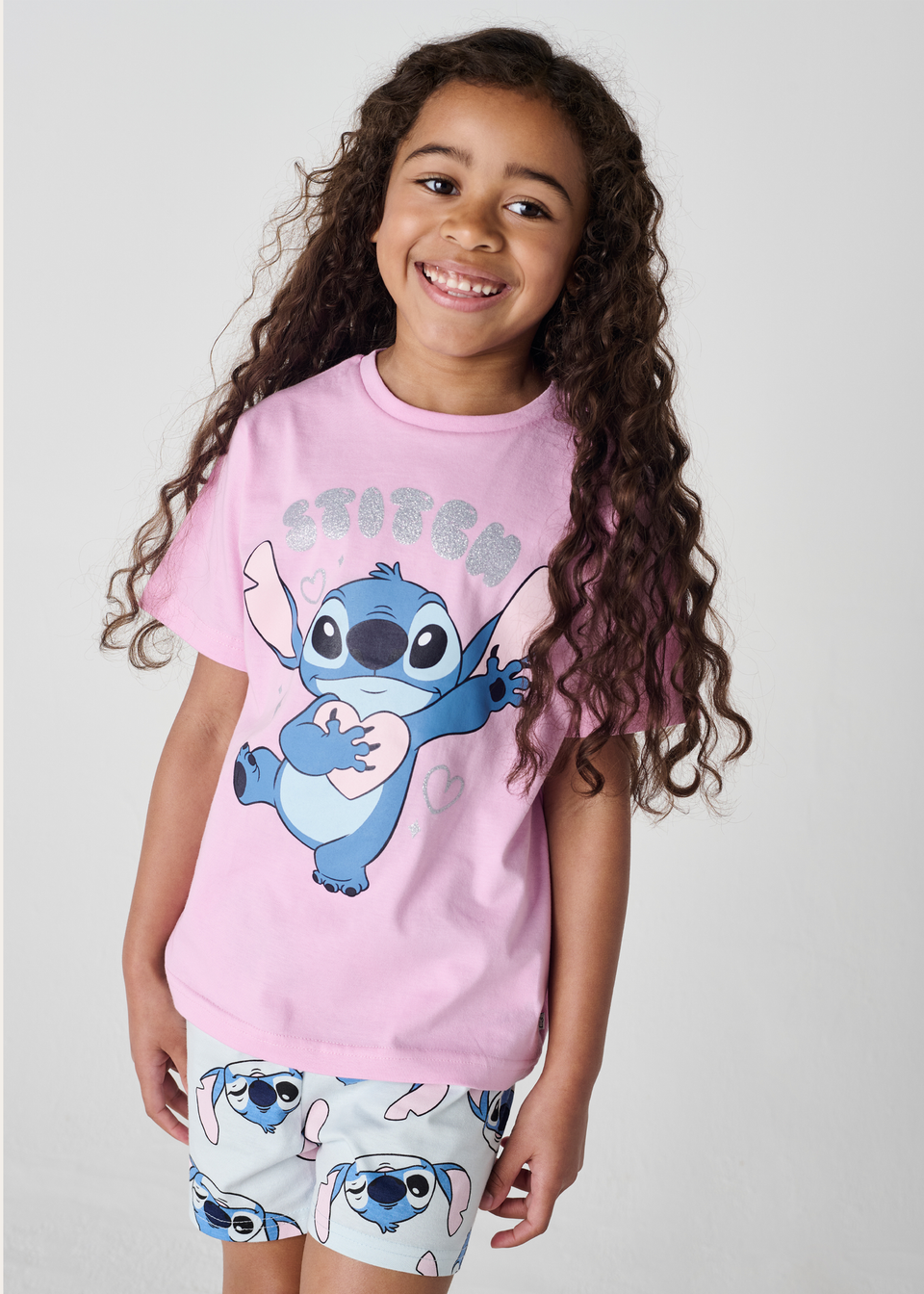 Disney Blue Stitch Short Pyjama Set (7-12 Years)