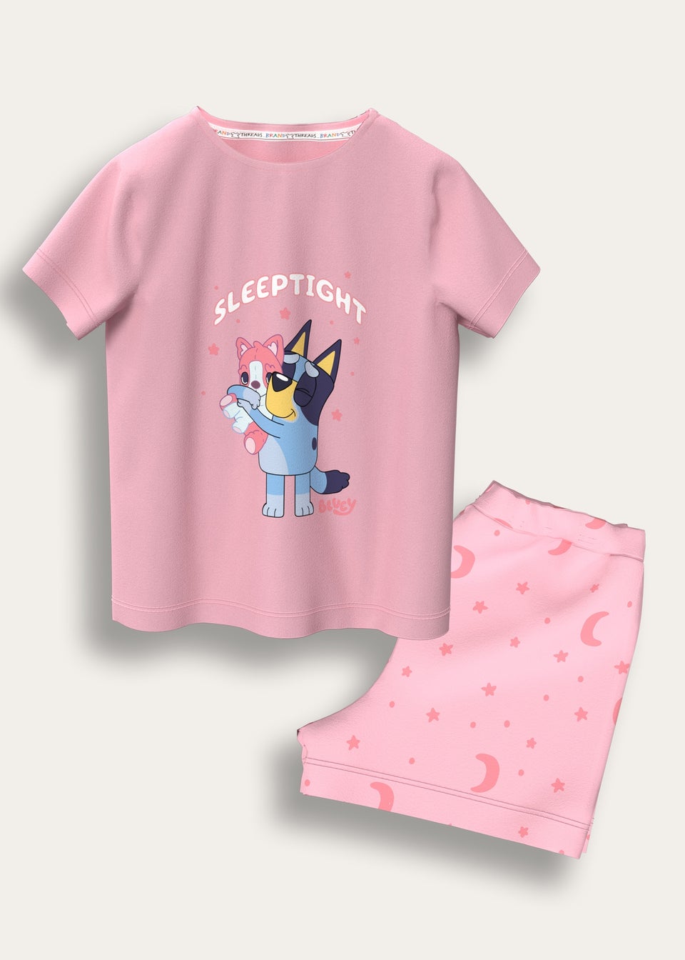Bluey Short Girls Pyjama Set Pink (1-5 Years)