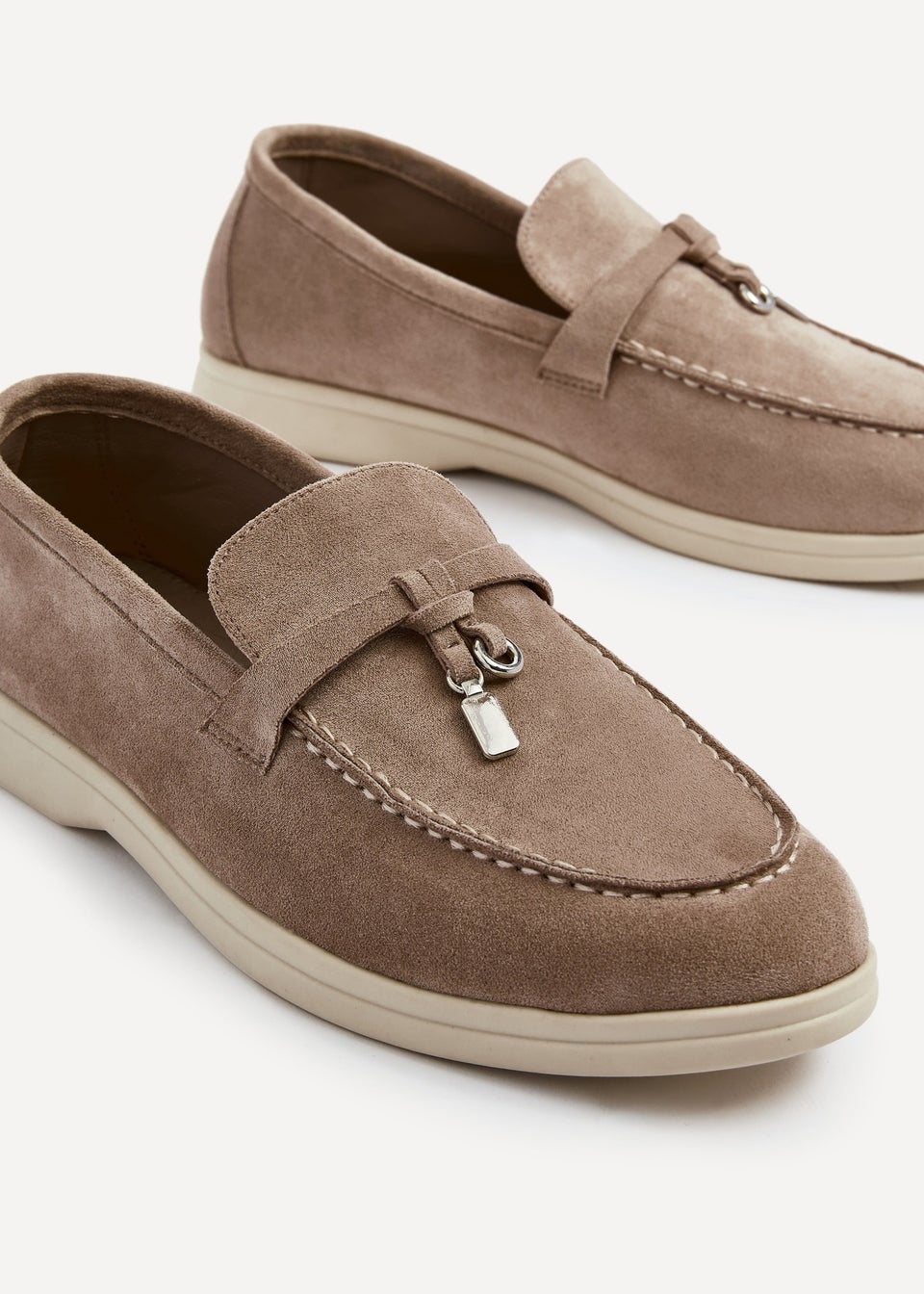 Linzi Alette Mocha Faux Suede Slip On Summer Loafer