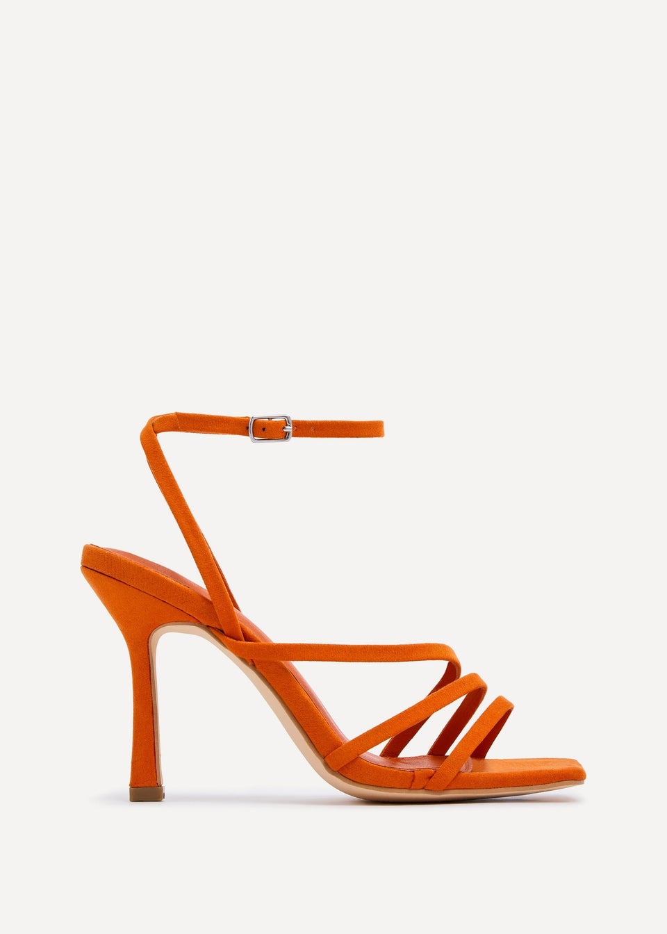 Linzi Scarlett Orange Faux Suede Strappy Heel Sandal