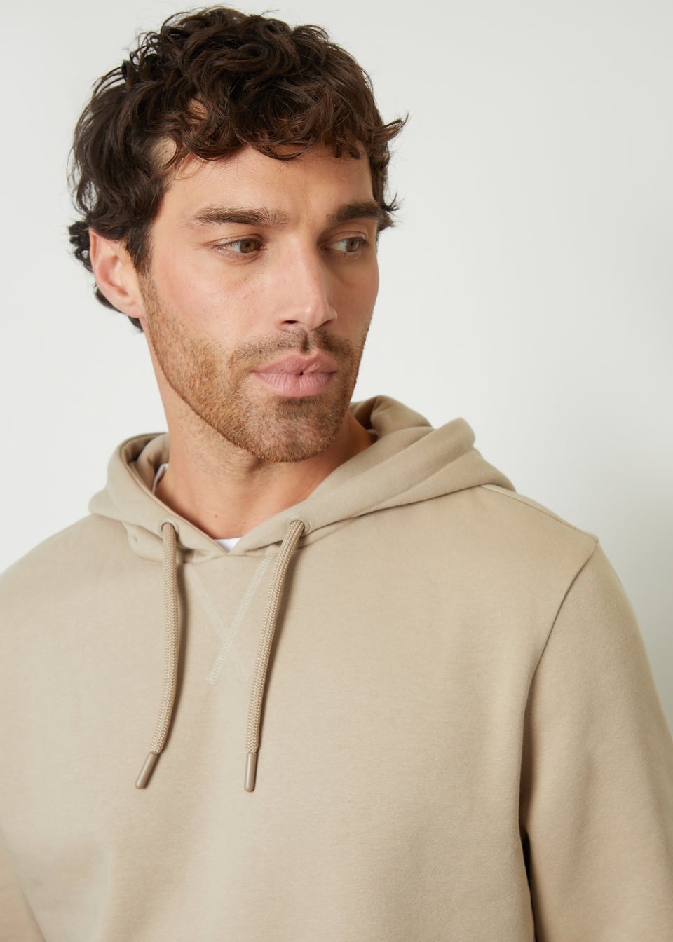 Threadbare Stone Mock T-Shirt Pullover Hoodie
