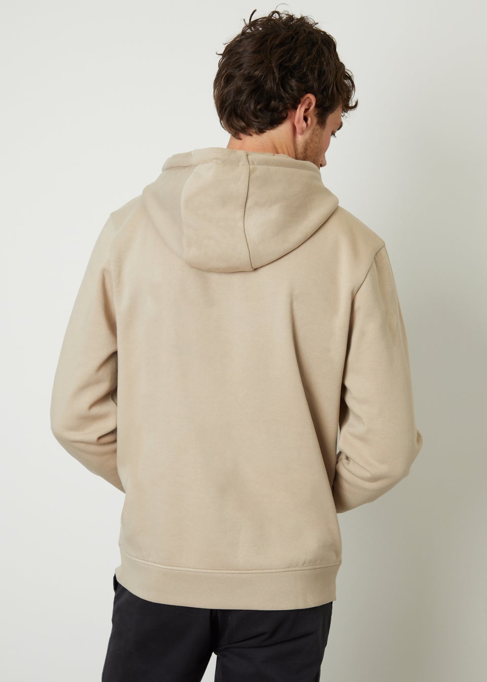 Threadbare Stone Mock T-Shirt Pullover Hoodie