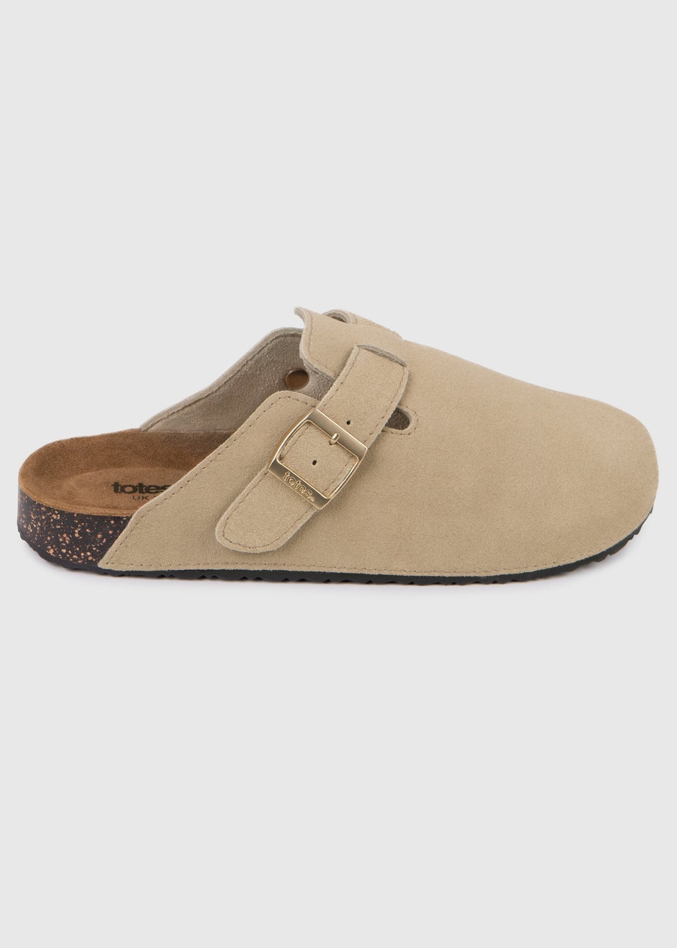 Totes Sand Ladies Suede Clog