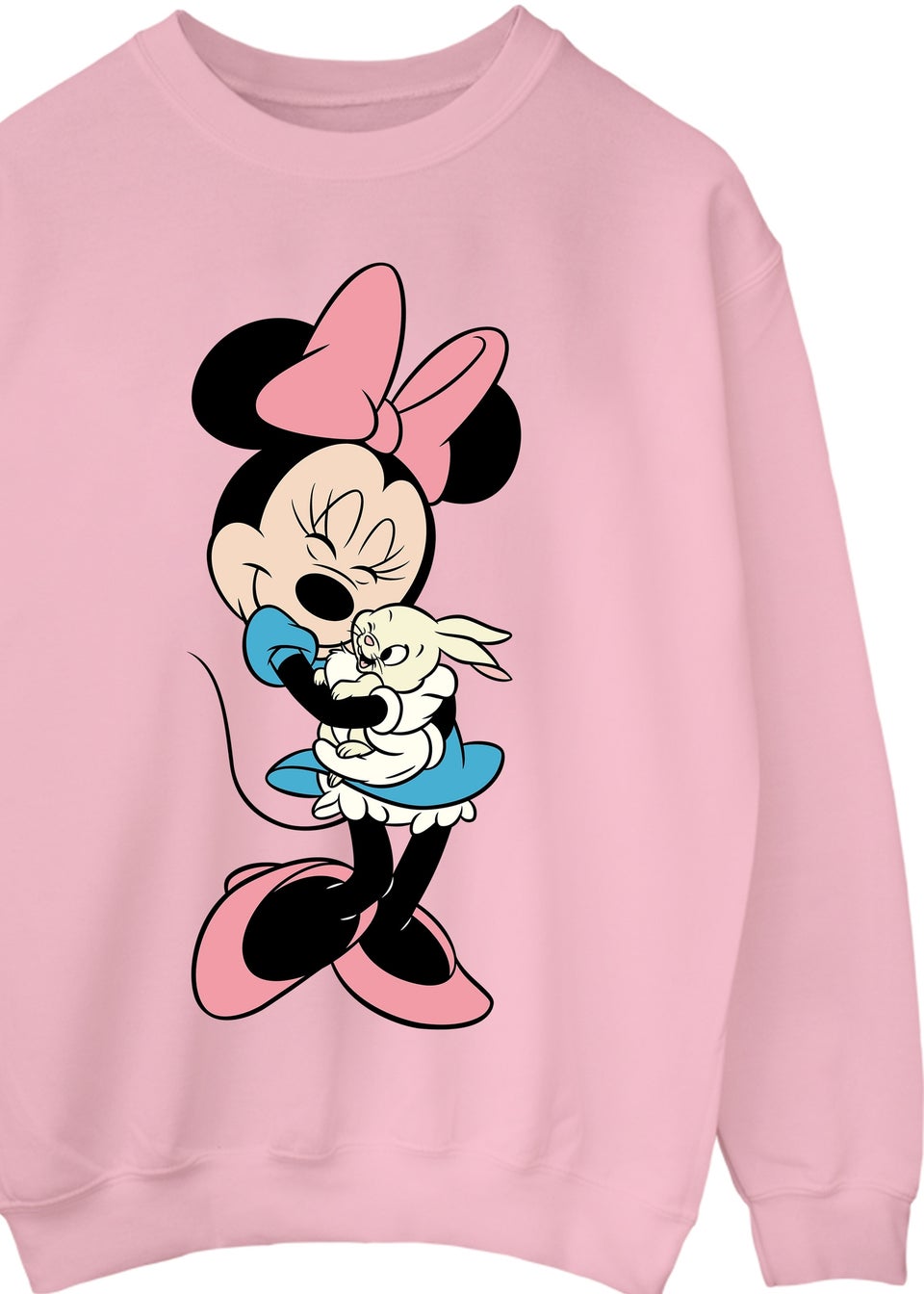 Disney Minnie Mouse Bunny Girls Pink Sweatshirt (3-13 Years)