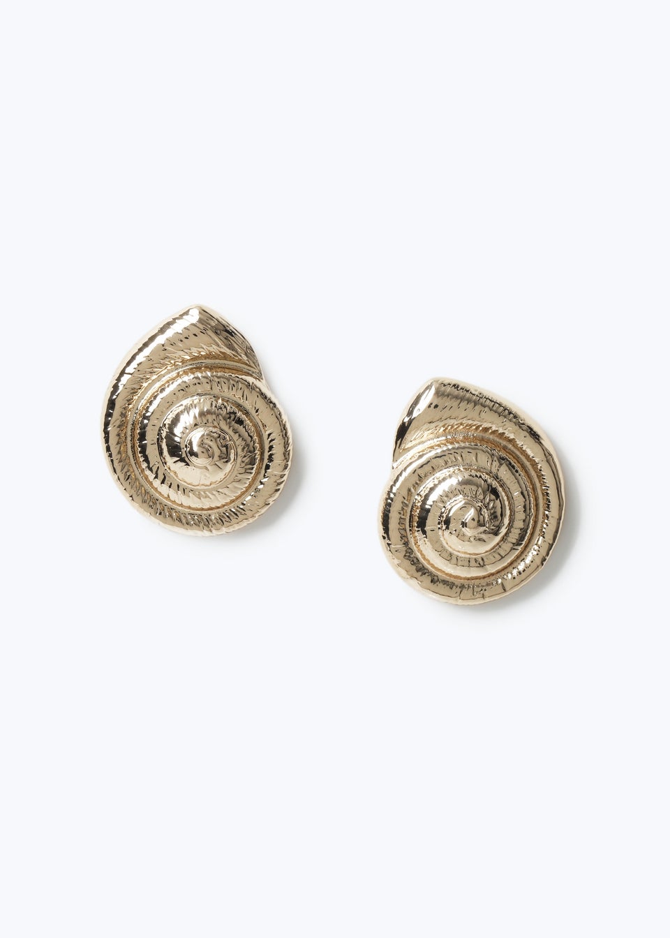 Muse Gold Large Shell Stud Earrings
