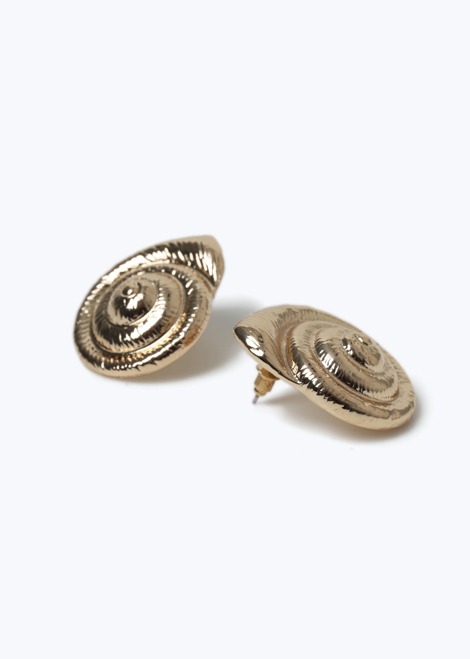 Muse Gold Large Shell Stud Earrings