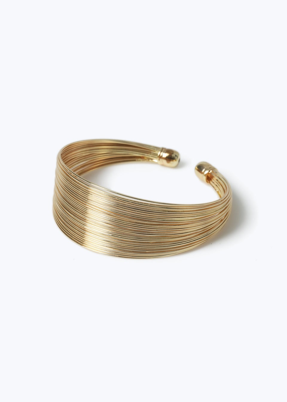 Muse Gold Torque Multi Wire Cuff Bracelet