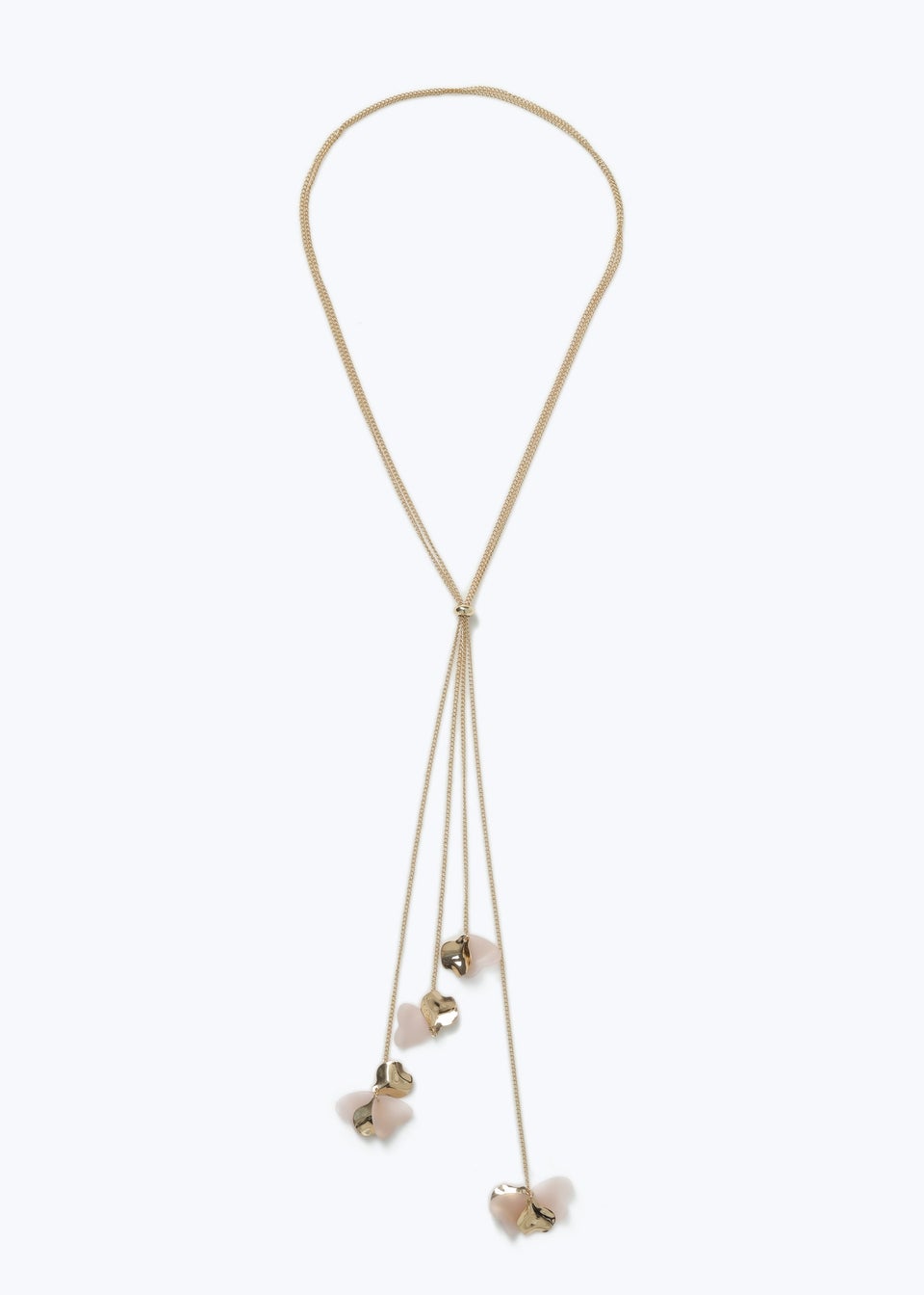 Muse Gold Flower Lariat Necklace
