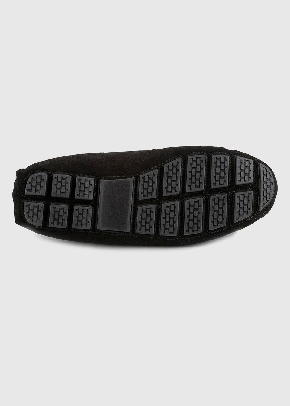 Totes Isotoner Black Real Suede With Closed Stitch Moccasin Slipper