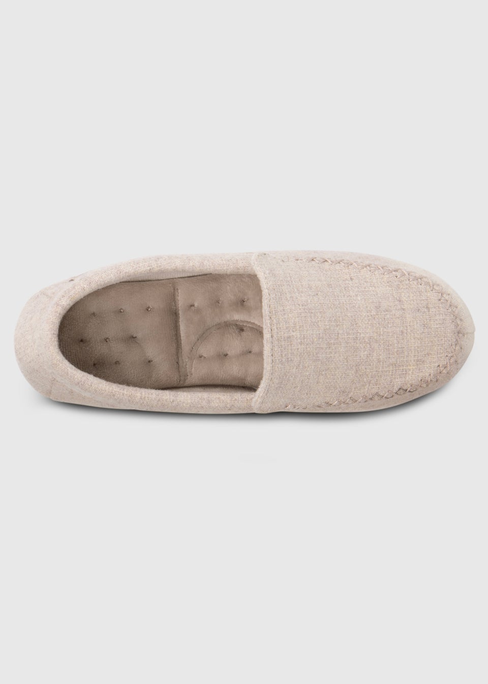 Totes Isotoner Cream  Textured Moccasin Slipper